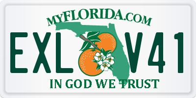 FL license plate EXLV41