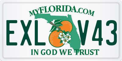 FL license plate EXLV43