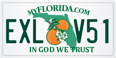 FL license plate EXLV51