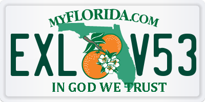 FL license plate EXLV53