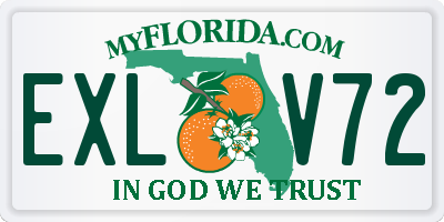 FL license plate EXLV72