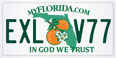 FL license plate EXLV77