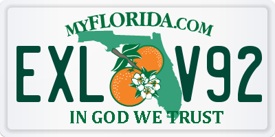 FL license plate EXLV92