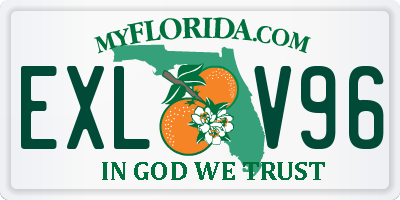 FL license plate EXLV96