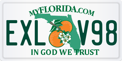 FL license plate EXLV98