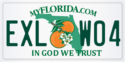 FL license plate EXLW04