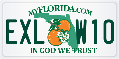 FL license plate EXLW10