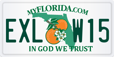 FL license plate EXLW15