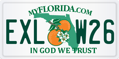 FL license plate EXLW26