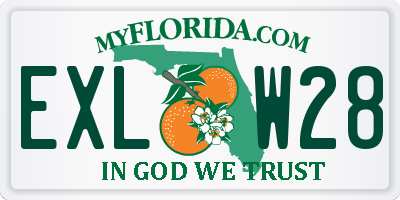 FL license plate EXLW28