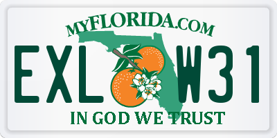 FL license plate EXLW31