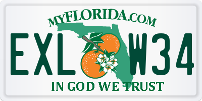 FL license plate EXLW34