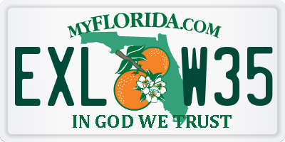 FL license plate EXLW35