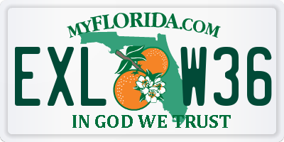 FL license plate EXLW36