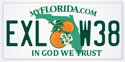 FL license plate EXLW38
