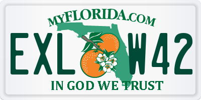FL license plate EXLW42