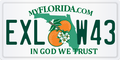 FL license plate EXLW43