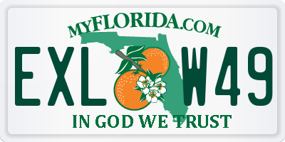 FL license plate EXLW49