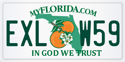 FL license plate EXLW59