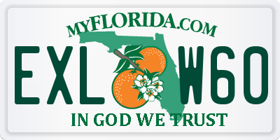 FL license plate EXLW60