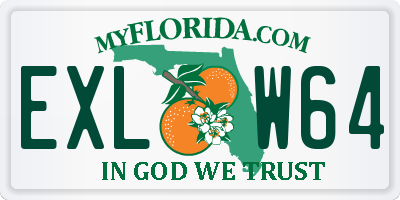 FL license plate EXLW64