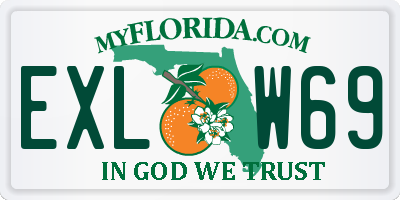 FL license plate EXLW69