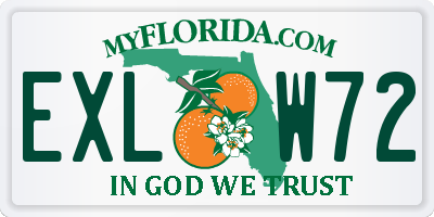 FL license plate EXLW72