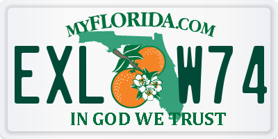 FL license plate EXLW74