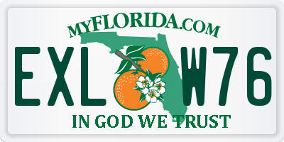 FL license plate EXLW76