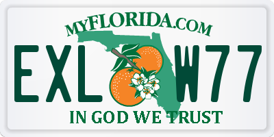FL license plate EXLW77