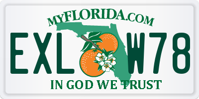 FL license plate EXLW78