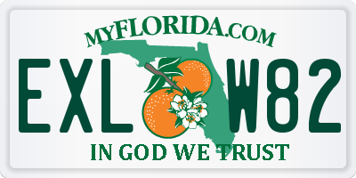FL license plate EXLW82