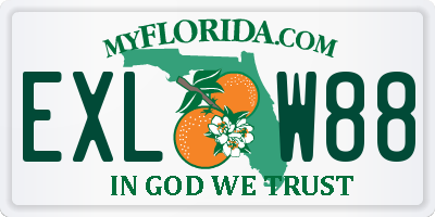 FL license plate EXLW88