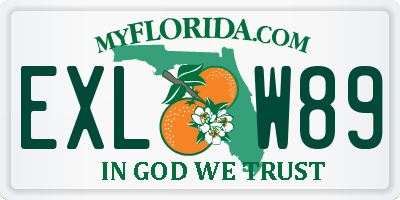 FL license plate EXLW89