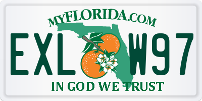 FL license plate EXLW97