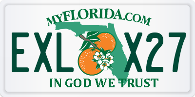 FL license plate EXLX27