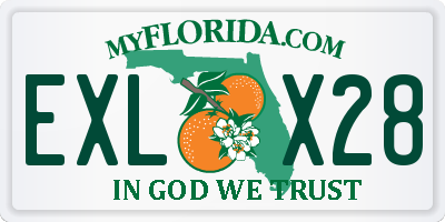 FL license plate EXLX28