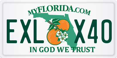 FL license plate EXLX40