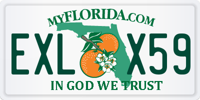 FL license plate EXLX59