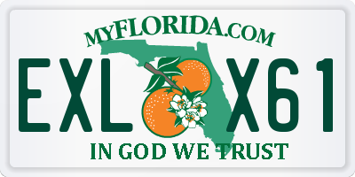 FL license plate EXLX61