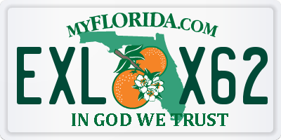 FL license plate EXLX62