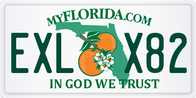 FL license plate EXLX82