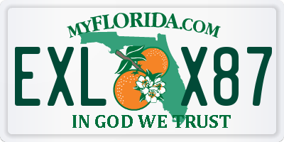FL license plate EXLX87