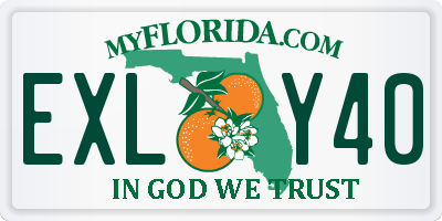 FL license plate EXLY40