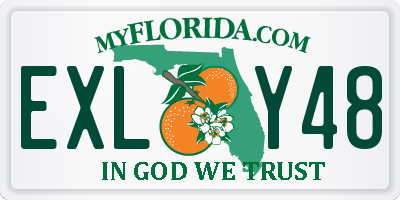 FL license plate EXLY48