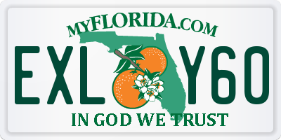 FL license plate EXLY60