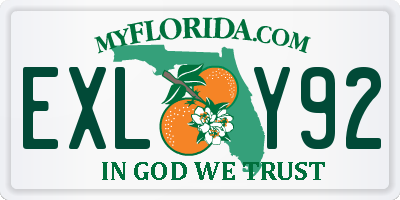 FL license plate EXLY92