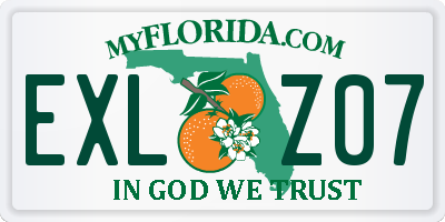 FL license plate EXLZ07