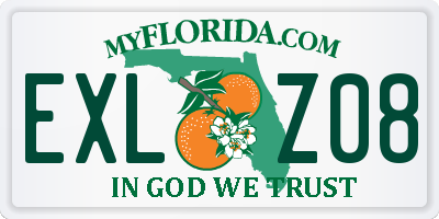 FL license plate EXLZ08