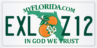 FL license plate EXLZ12